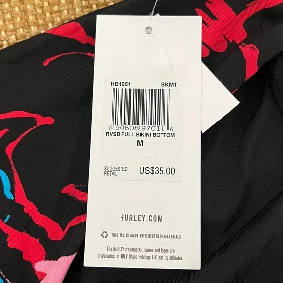 Hurley Bikini Bottoms Size M. NWT - Picture 3 of 7